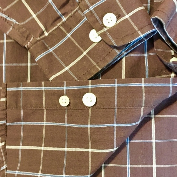 Arrow Men Brown and Blue Button Down Bundle M 15-15.5 - Picture 7 of 8